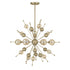 Crescent 6-Light Chandelier in Noble Brass