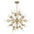 Crescent 6-Light Chandelier in Noble Brass