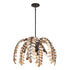 Grecian 6-Light Chandelier in Champagne Mist with Coconut Shell by Breegan Jane