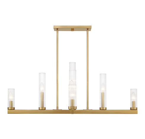 Carina 9-Light Chandelier in Warm Brass