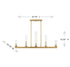 Carina 9-Light Chandelier in Warm Brass