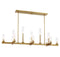 Carina 13-Light Linear Chandelier in Warm Brass