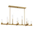 Carina 13-Light Linear Chandelier in Warm Brass