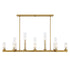 Carina 13-Light Linear Chandelier in Warm Brass