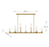 Carina 13-Light Linear Chandelier in Warm Brass