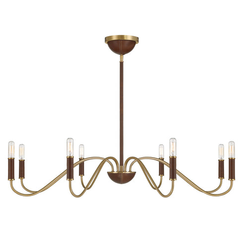 Abeline 8-Light Chandelier in Warm Brass