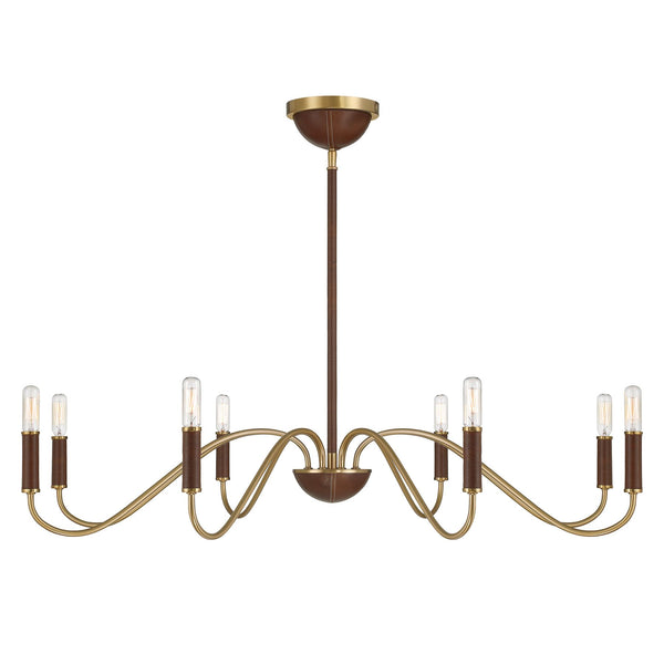 Abeline 8-Light Chandelier in Warm Brass
