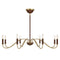 Abeline 8-Light Chandelier in Warm Brass