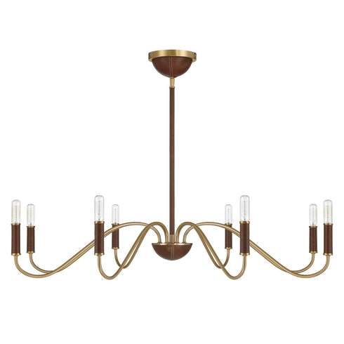 Abeline 8-Light Chandelier in Warm Brass