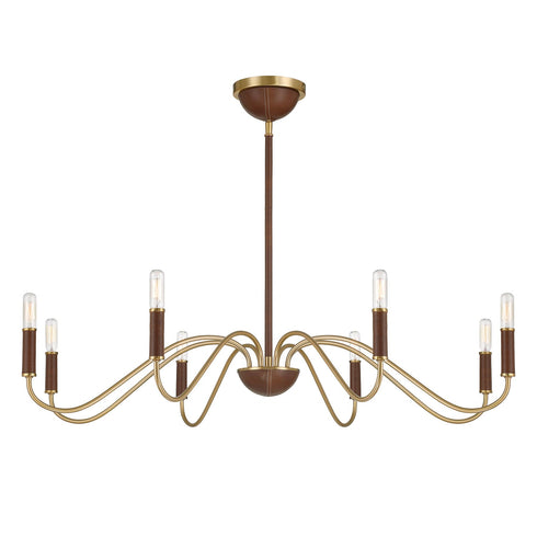 Abeline 8-Light Chandelier in Warm Brass