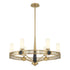 Farrell 6-Light Chandelier in Warm Brass by Dann Foley