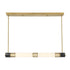 Farrell 1-Light Linear Chandelier in Warm Brass by Dann Foley