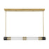 Farrell 1-Light Linear Chandelier in Warm Brass by Dann Foley