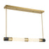 Farrell 1-Light Linear Chandelier in Warm Brass by Dann Foley