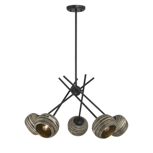Jasper 5-Light Chandelier in Warm Brass