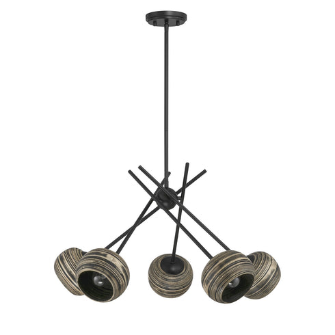Jasper 5-Light Chandelier in Warm Brass
