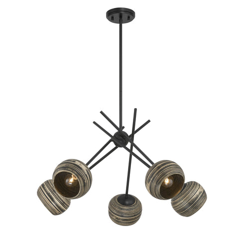 Jasper 5-Light Chandelier in Warm Brass