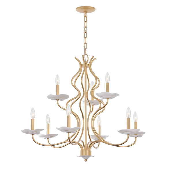 Lilly 9-Light Chandelier in Royal Gold by Breegan Jane