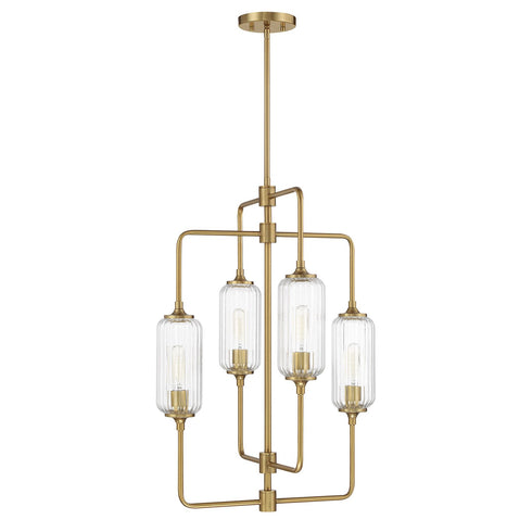 Holton 4-Light Chandelier in Warm Brass