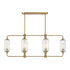 Holton 6-Light Linear Chandelier in Warm Brass