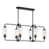 Holton 6-Light Linear Chandelier in Warm Brass