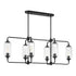 Holton 6-Light Linear Chandelier in Warm Brass