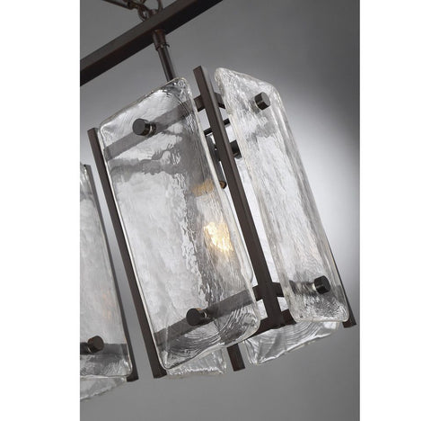 Glenwood 5-Light Linear Chandelier in English Bronze
