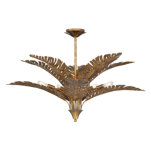 Palmera 10-Light Chandelier in Gold Vein by Breegan Jane