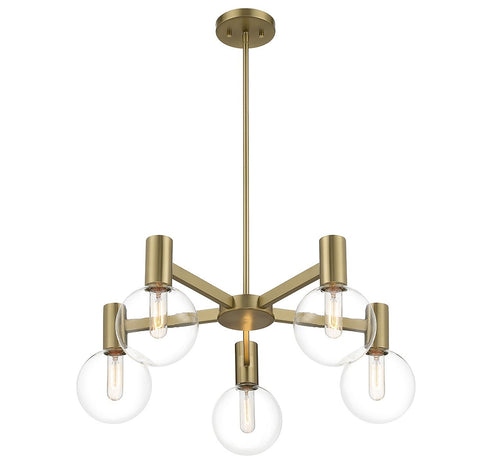 Wright 5-Light Chandelier in Chrome