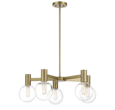 Wright 5-Light Chandelier in Chrome