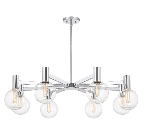 Wright 8-Light Chandelier in Chrome