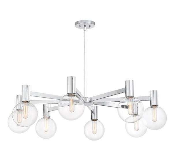 Wright 8-Light Chandelier in Chrome