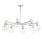 Wright 8-Light Chandelier in Chrome