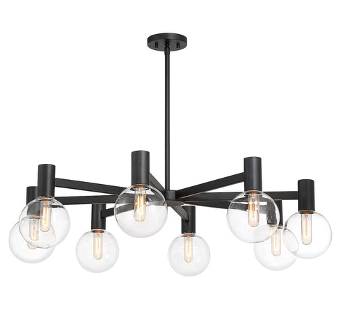 Wright 8-Light Chandelier in Chrome