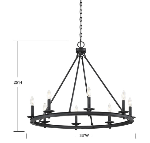 Middleton 8-Light Chandelier in Warm Brass