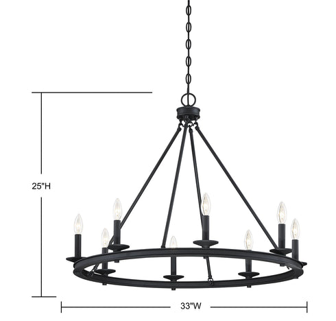 Middleton 8-Light Chandelier in Warm Brass