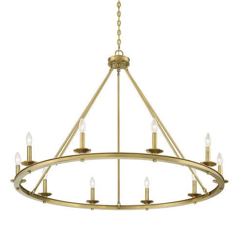 Middleton 10-Light Chandelier in Warm Brass