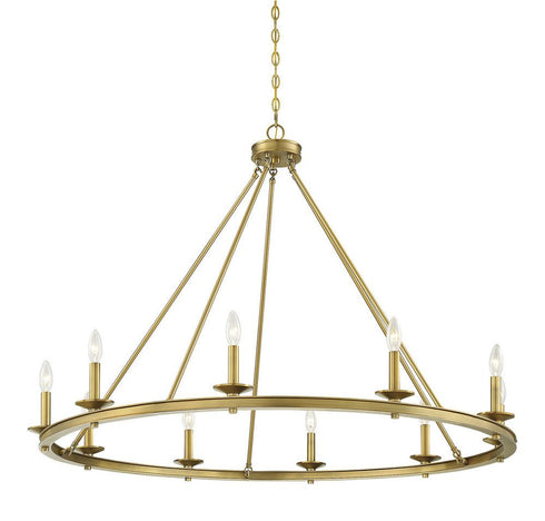 Middleton 10-Light Chandelier in Warm Brass