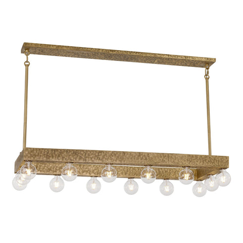 Etereo 14-Light Linear Chandelier in Spumante by Breegan Jane