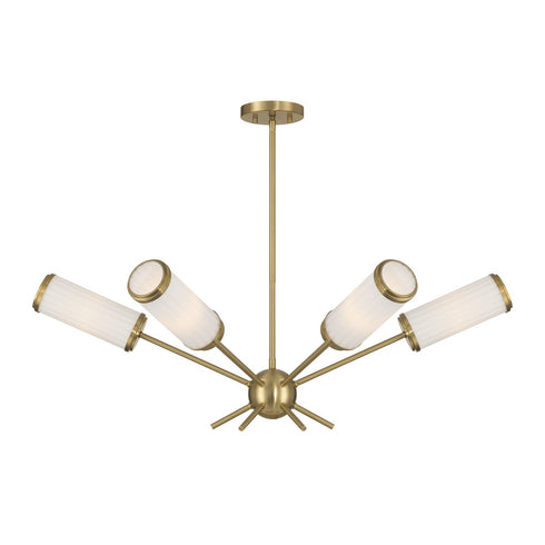 Denison 6-Light Chandelier in Warm Brass by Dann Foley