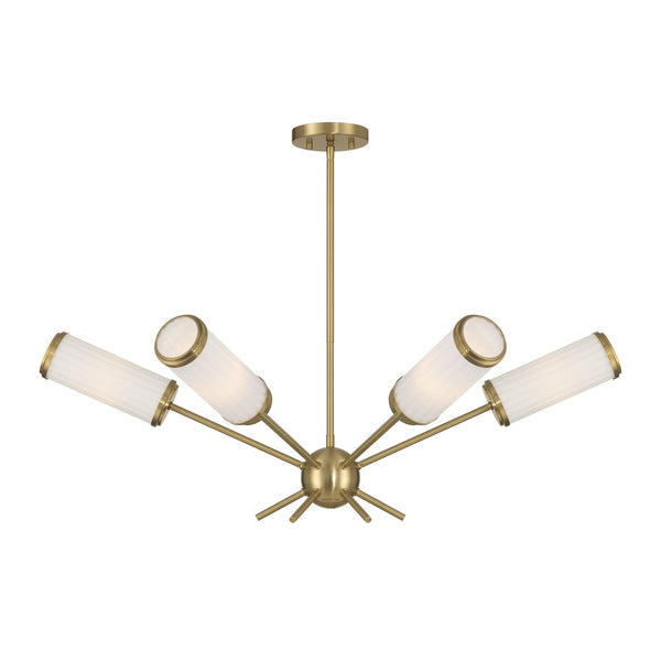 Denison 6-Light Chandelier in Warm Brass by Dann Foley
