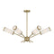 Denison 6-Light Chandelier in Warm Brass by Dann Foley