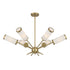 Denison 6-Light Chandelier in Warm Brass by Dann Foley