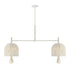Lunara 6-Light Chandelier in Cotton by Breegan Jane