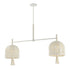 Lunara 6-Light Chandelier in Cotton by Breegan Jane
