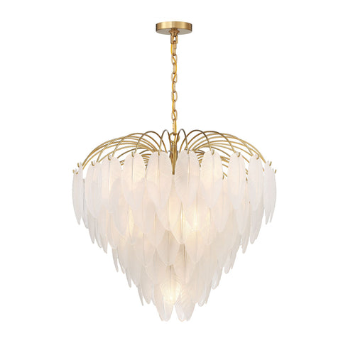Boa 9-Light Chandelier in Warm Brass by Breegan Jane