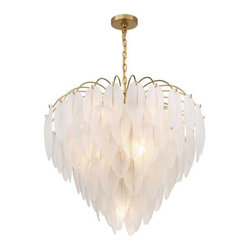 Boa 9-Light Chandelier in Warm Brass by Breegan Jane