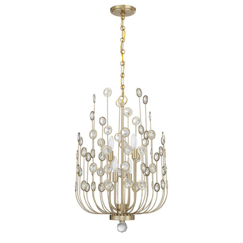 Irina 4-Light Chandelier in Noble Brass