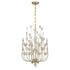 Irina 4-Light Chandelier in Noble Brass