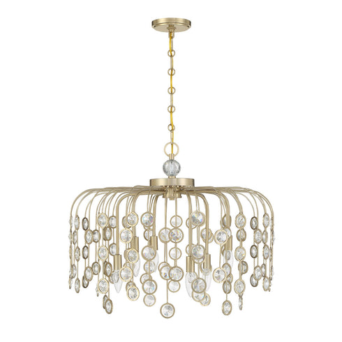 Irina 6-Light Chandelier in Noble Brass